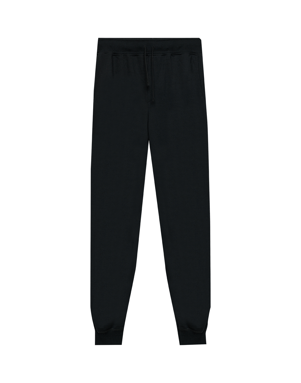 Joggers med lommer i merinould til mænd Sort