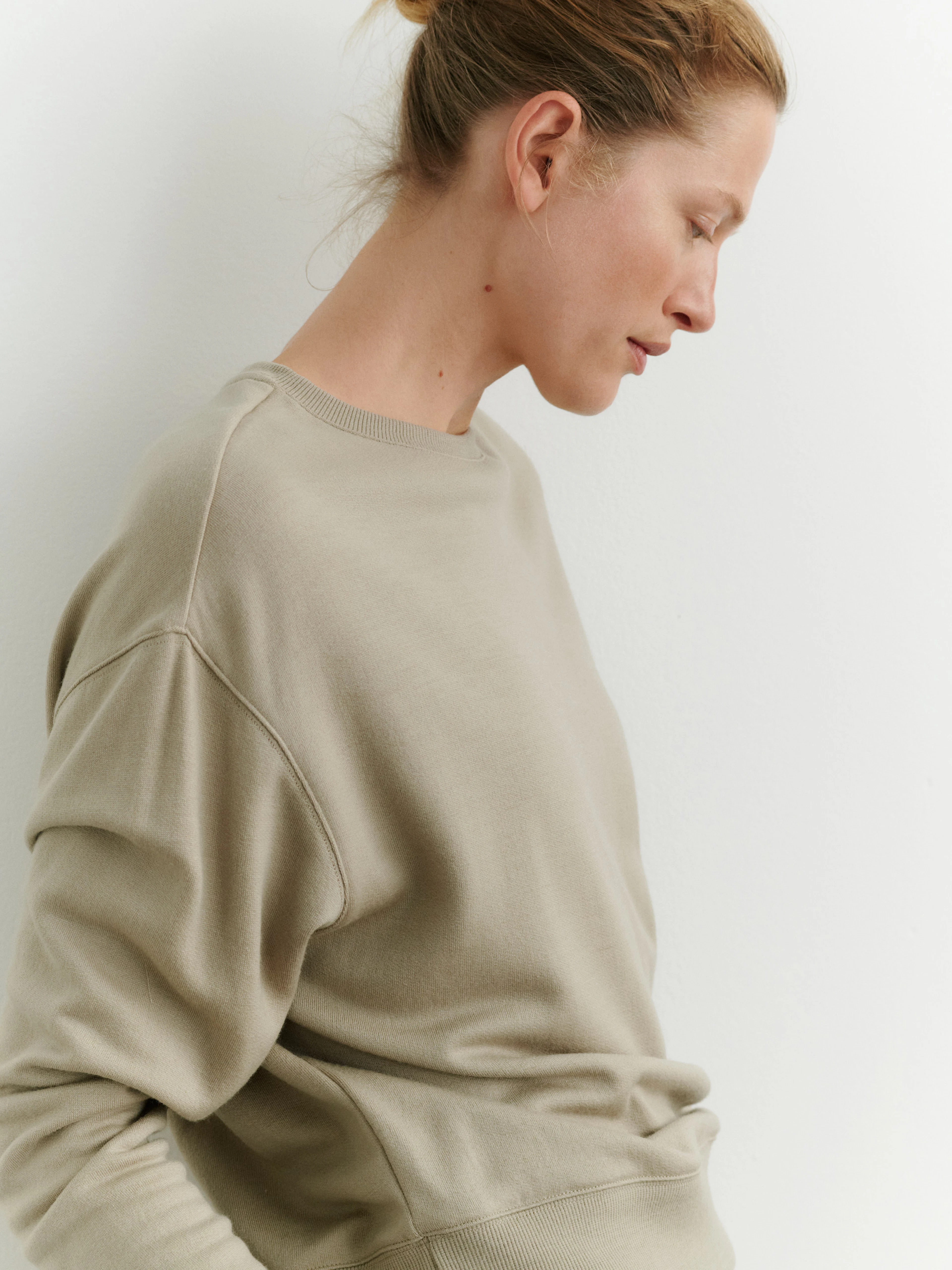 Sweater van merinowollen terry voor dames - Gratis Verz