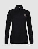 Jakke i merinoullfleece til dame Svart