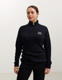 Jakke i merinoullfleece til dame Svart