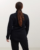 Jakke i merinoullfleece til dame Svart