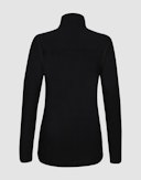 Jakke i merinoullfleece til dame Svart