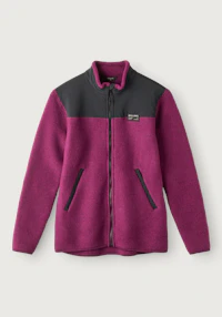 Jakke i merinoullfleece til dame