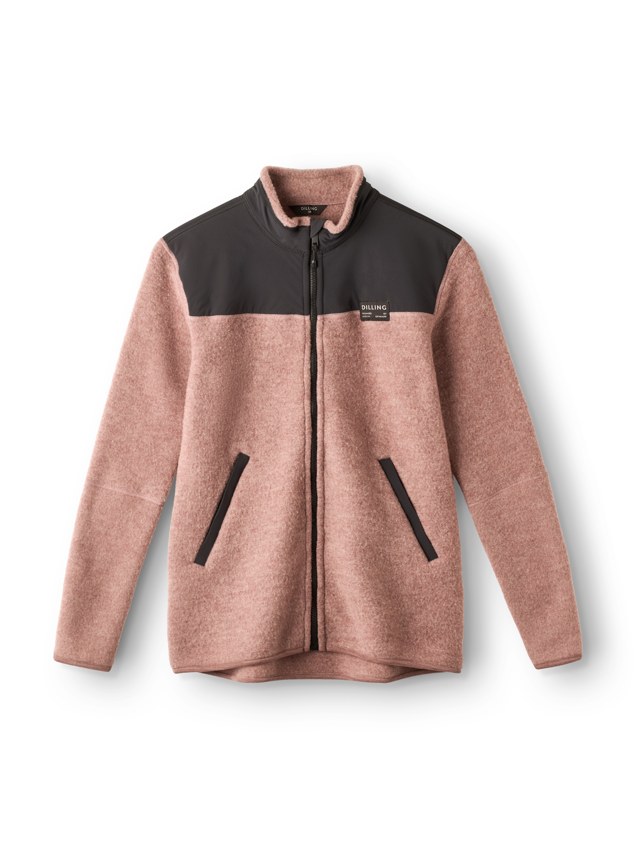 Jakke i merinoullfleece til dame