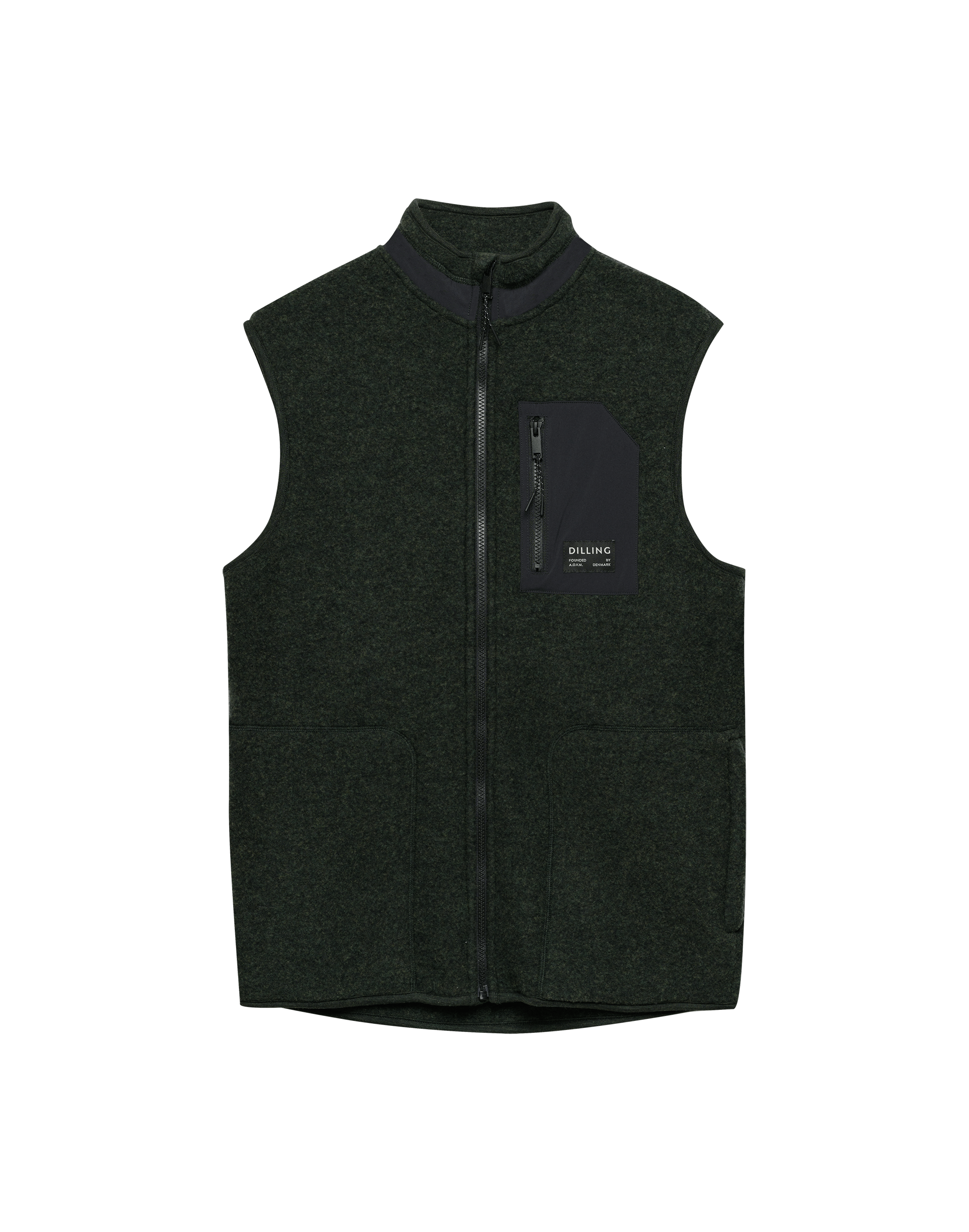 Men's merino wool fleece vest - Free shipping - Dilling