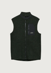 Vest i merinoullfleece til herre