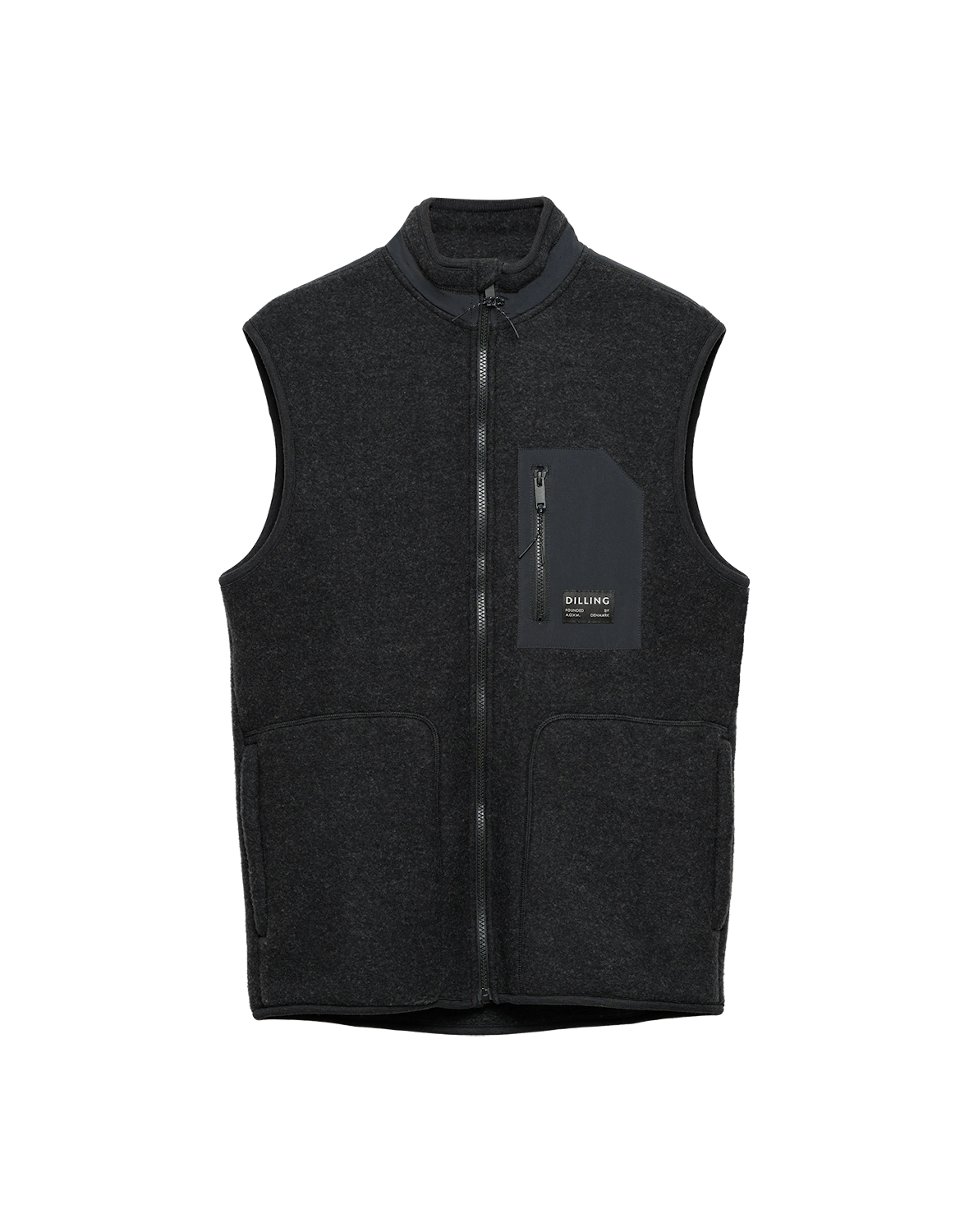 Men's merino wool fleece vest - Free shipping - Dilling