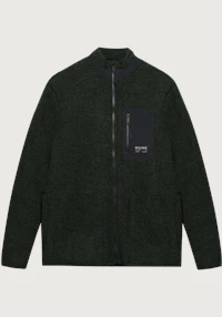 Jakke i merinoullfleece til herre