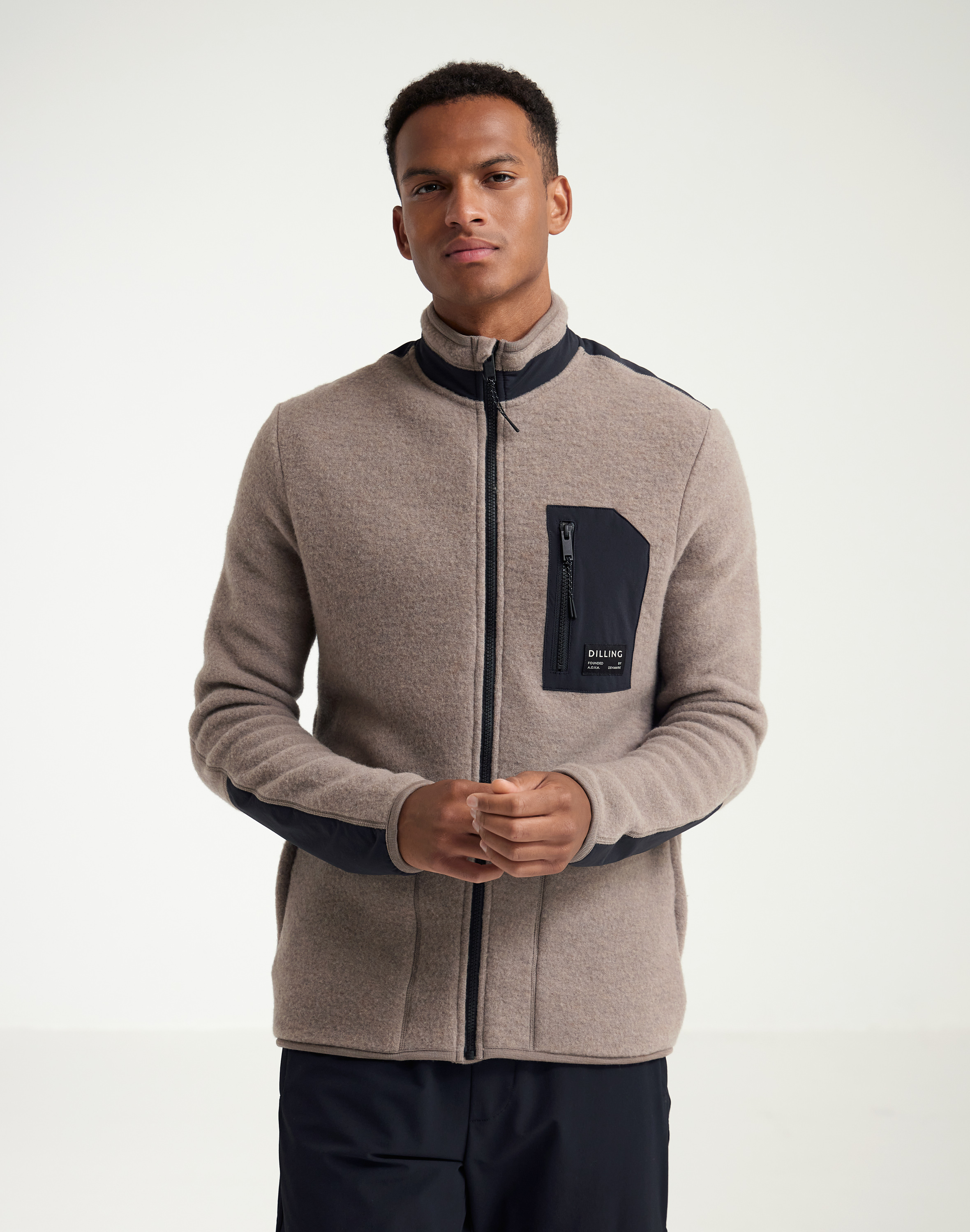 jacket half-zip fleece wool merino Men's L HIGHNECK LS WARM MEN’S 新品　BRIEFING - shipping Free メンズウェア