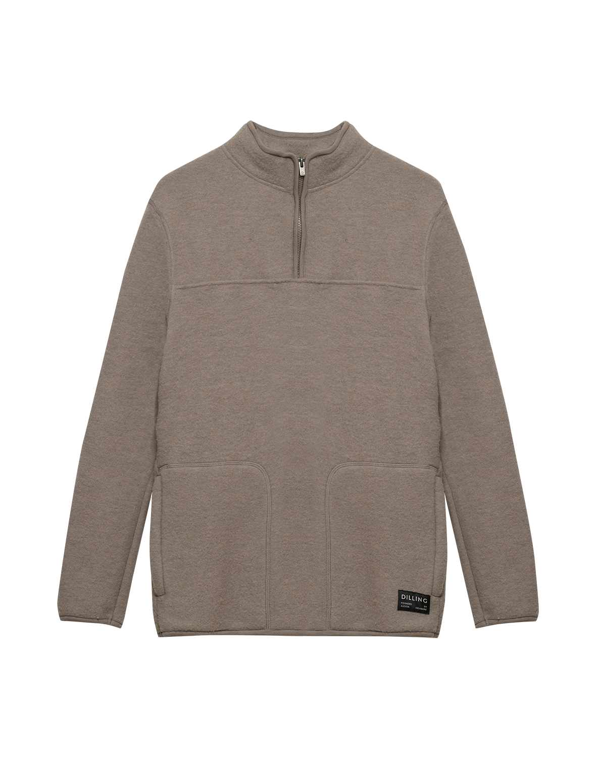 Veste en polaire de laine mérinos à demi-zip pour homme