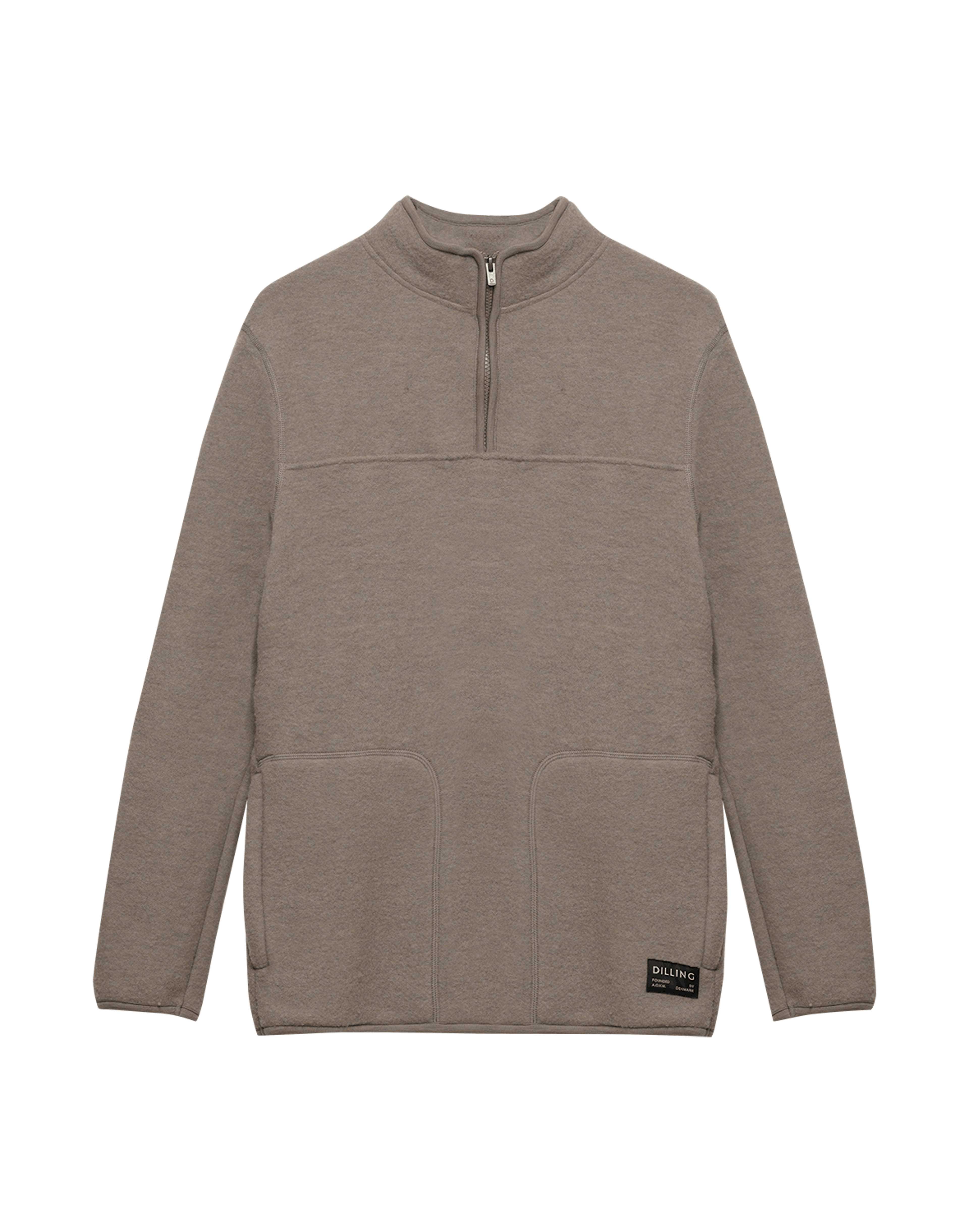 Men's merino wool fleece half-zip jacket - Free shippin - Dilling