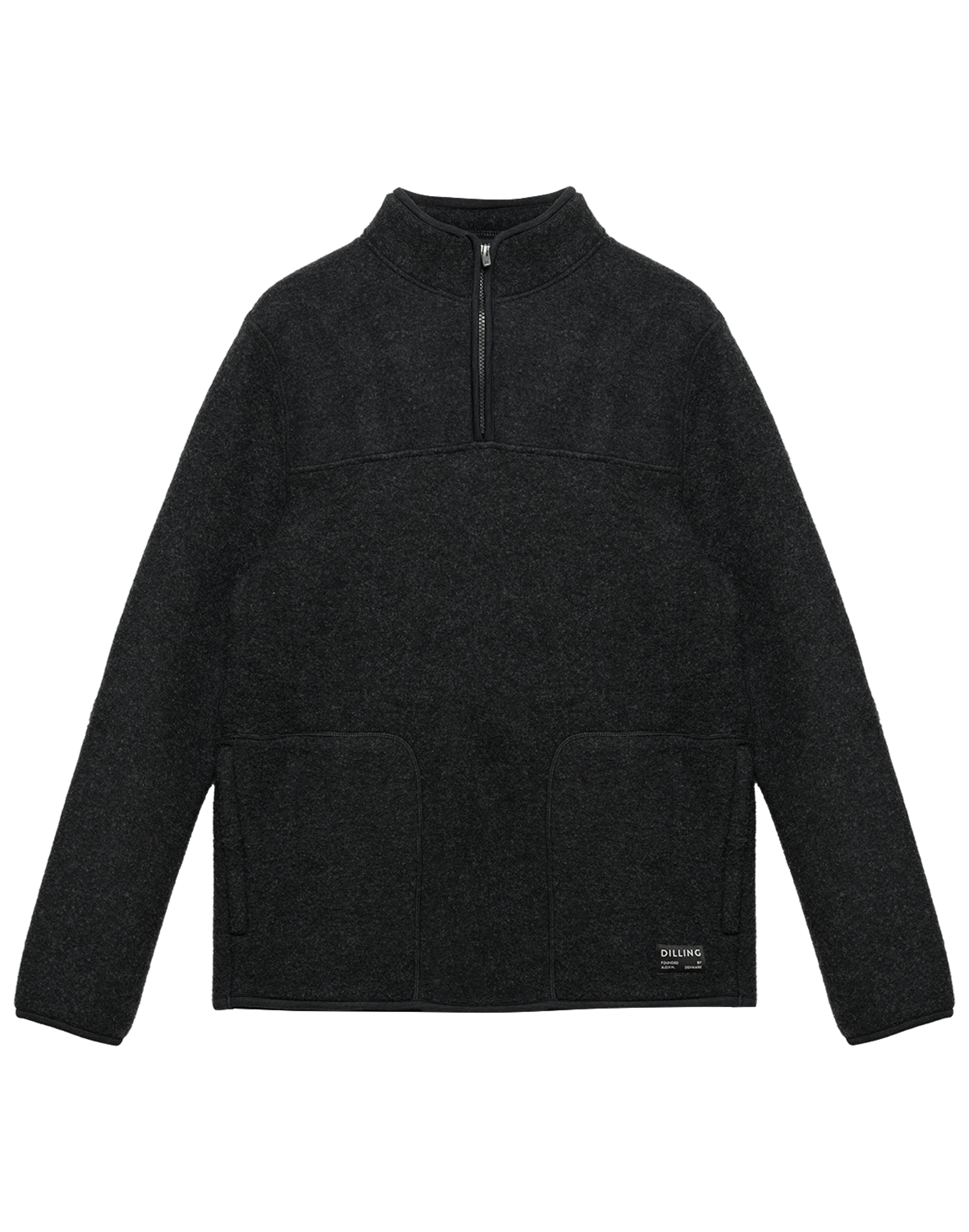 Men's merino wool fleece half-zip jacket - Free shippin - Dilling