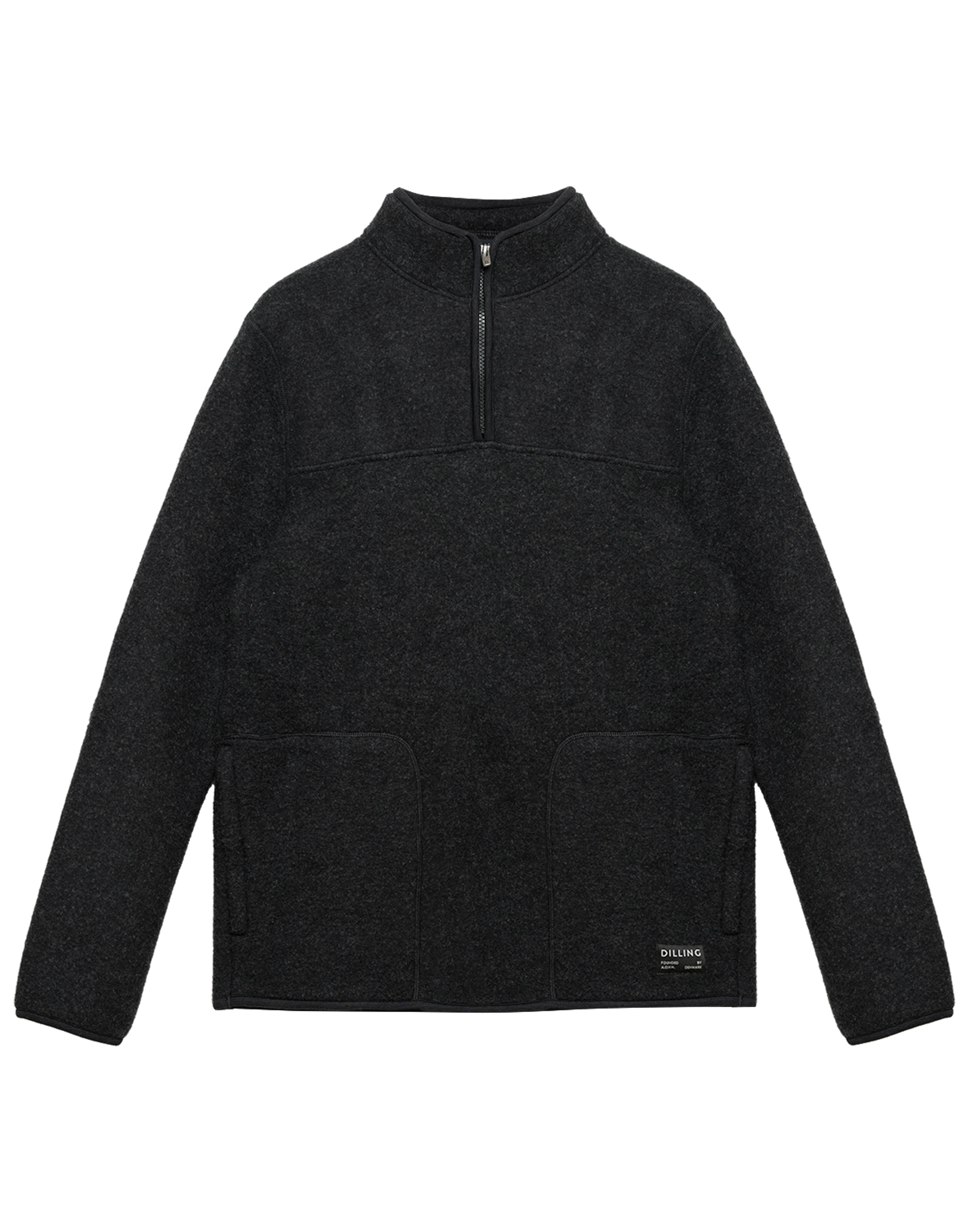 Men's merino wool fleece half-zip jacket - Free shipping