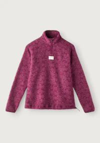 Women's merino wool fleece half-zip jacket