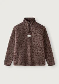 Women's merino wool fleece half-zip jacket