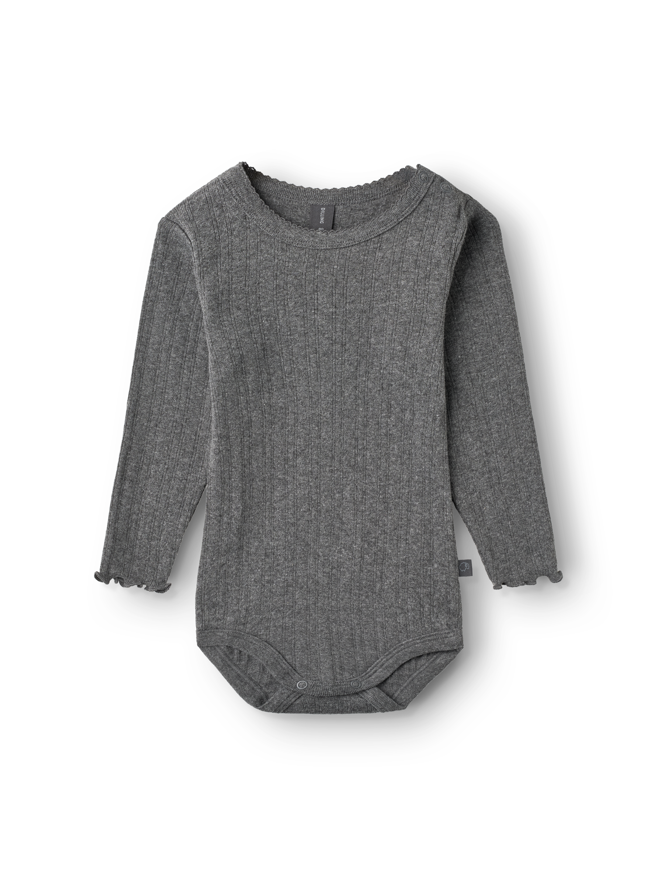 Baby-Langarmbody aus Baumwolle mit Pointelle-Muster