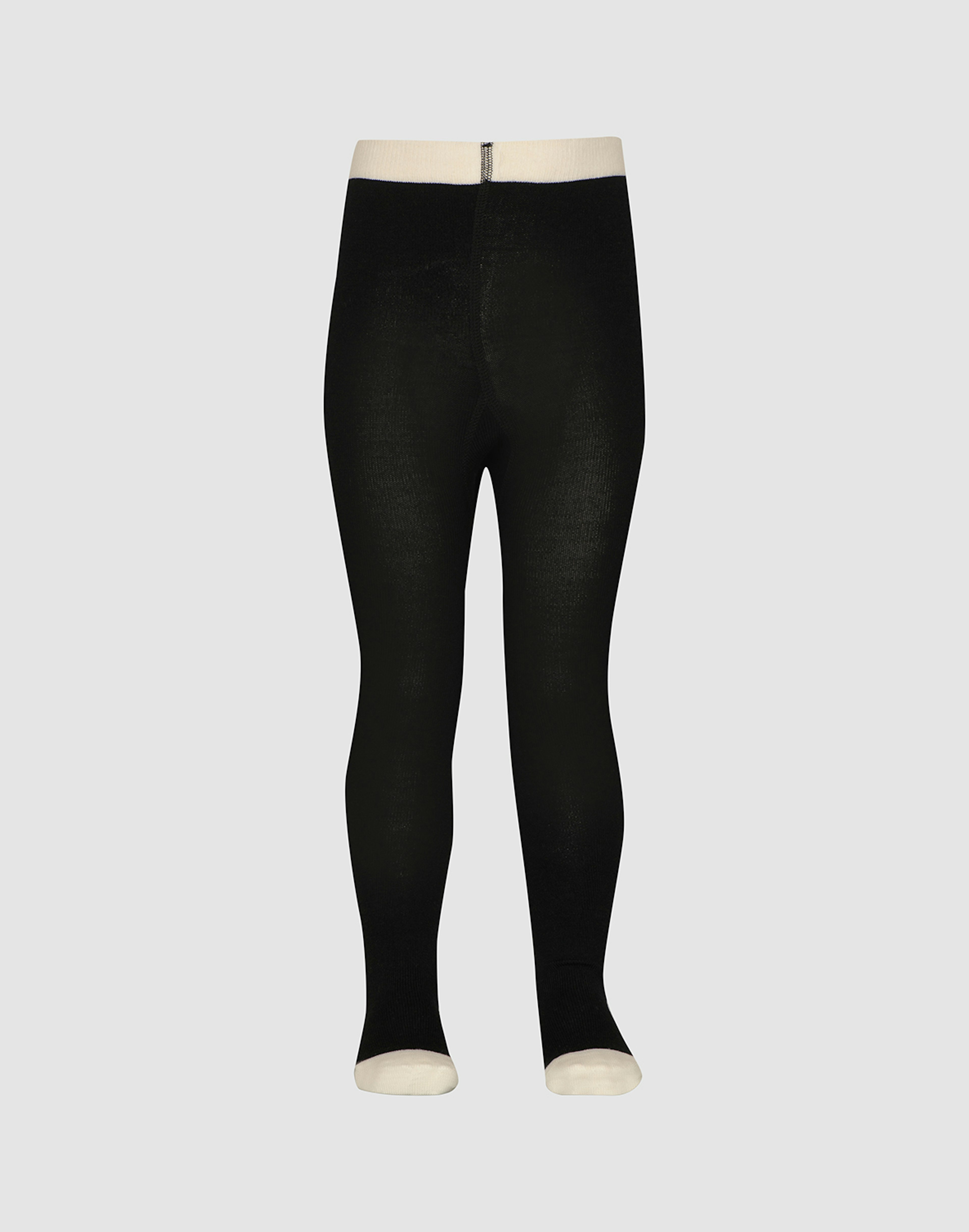 Tights i merinoull til baby Svart