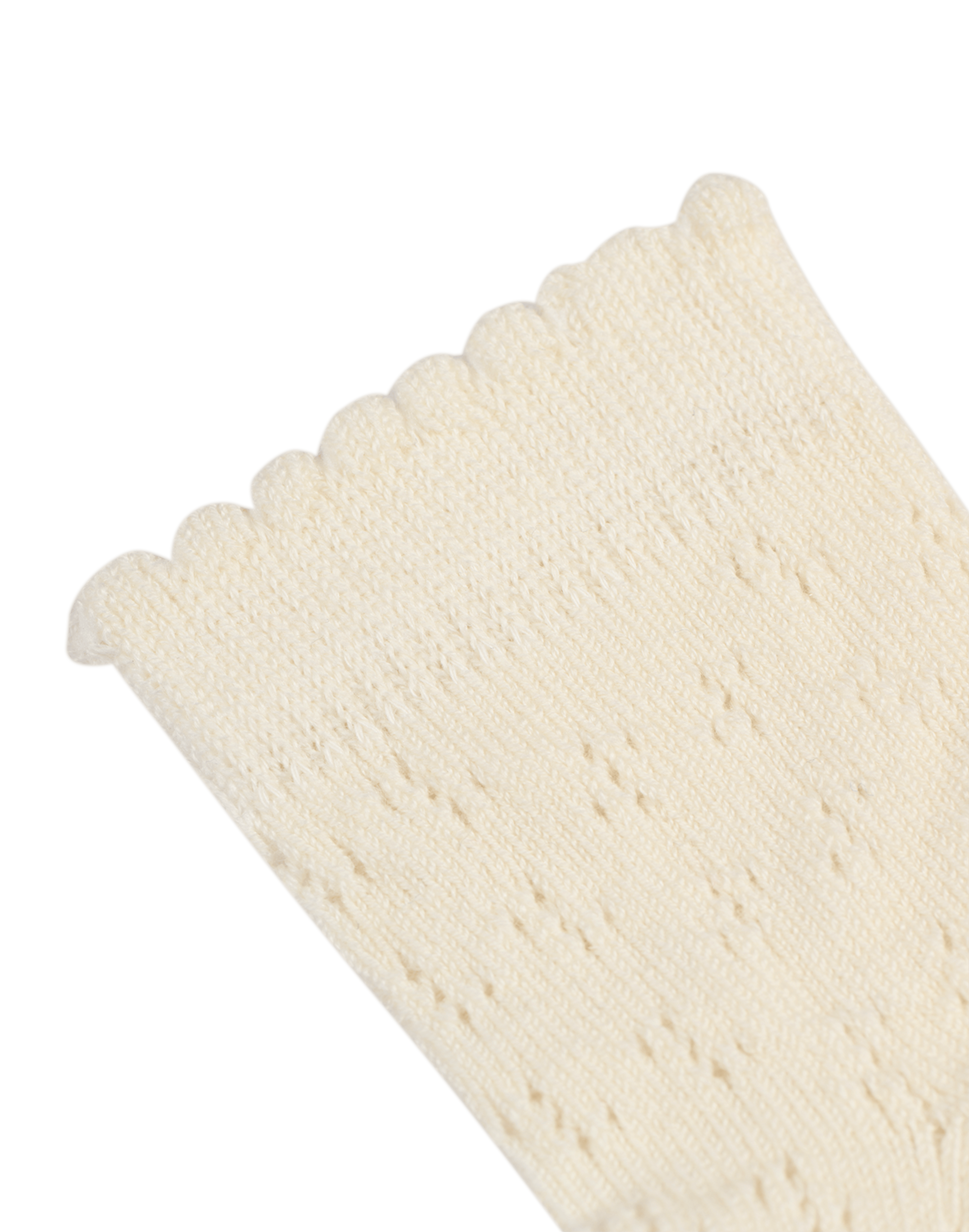 Chaussettes maille pointelle en laine mérinos et soie pour enfant