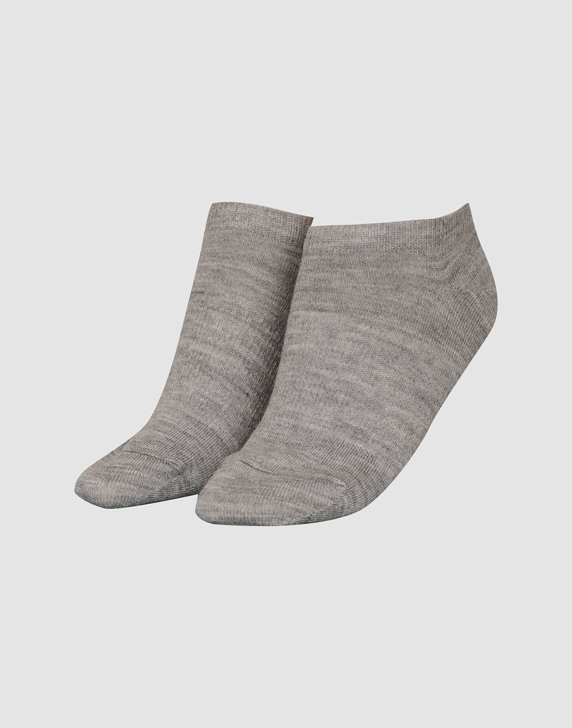 Women's wool sneaker socks in Grey melange - €10.99 - Dilling