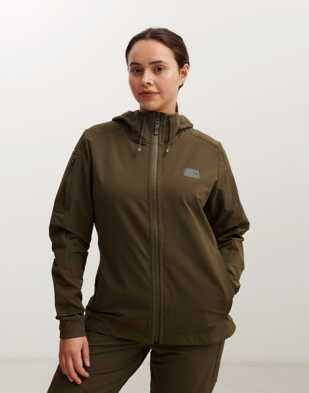 Women's softshell jacket in Olive green - Free shipping - Dilling