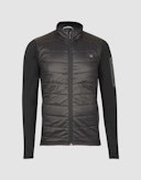 Men's merino/recycled polyester hybrid jacket with zip Black