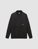 Softshell-jakke til herre med teddystoff i ull Svart