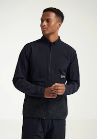 Softshell-jakke til herre med teddystoff i ull