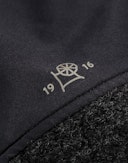 Softshell-jakke til herre med teddystoff i ull Svart