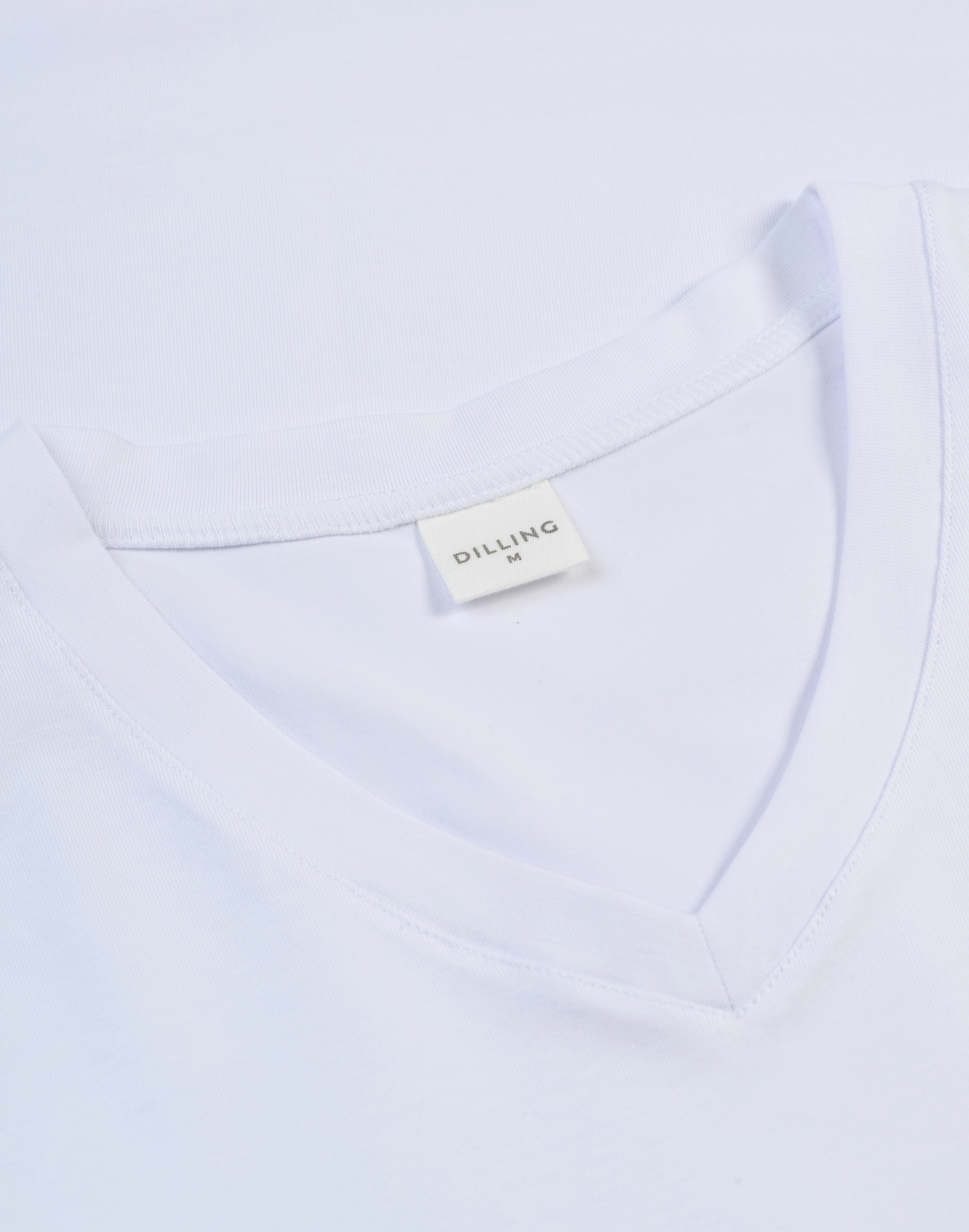 2 t-shirts homme slim fit col en v sans coutures blanc