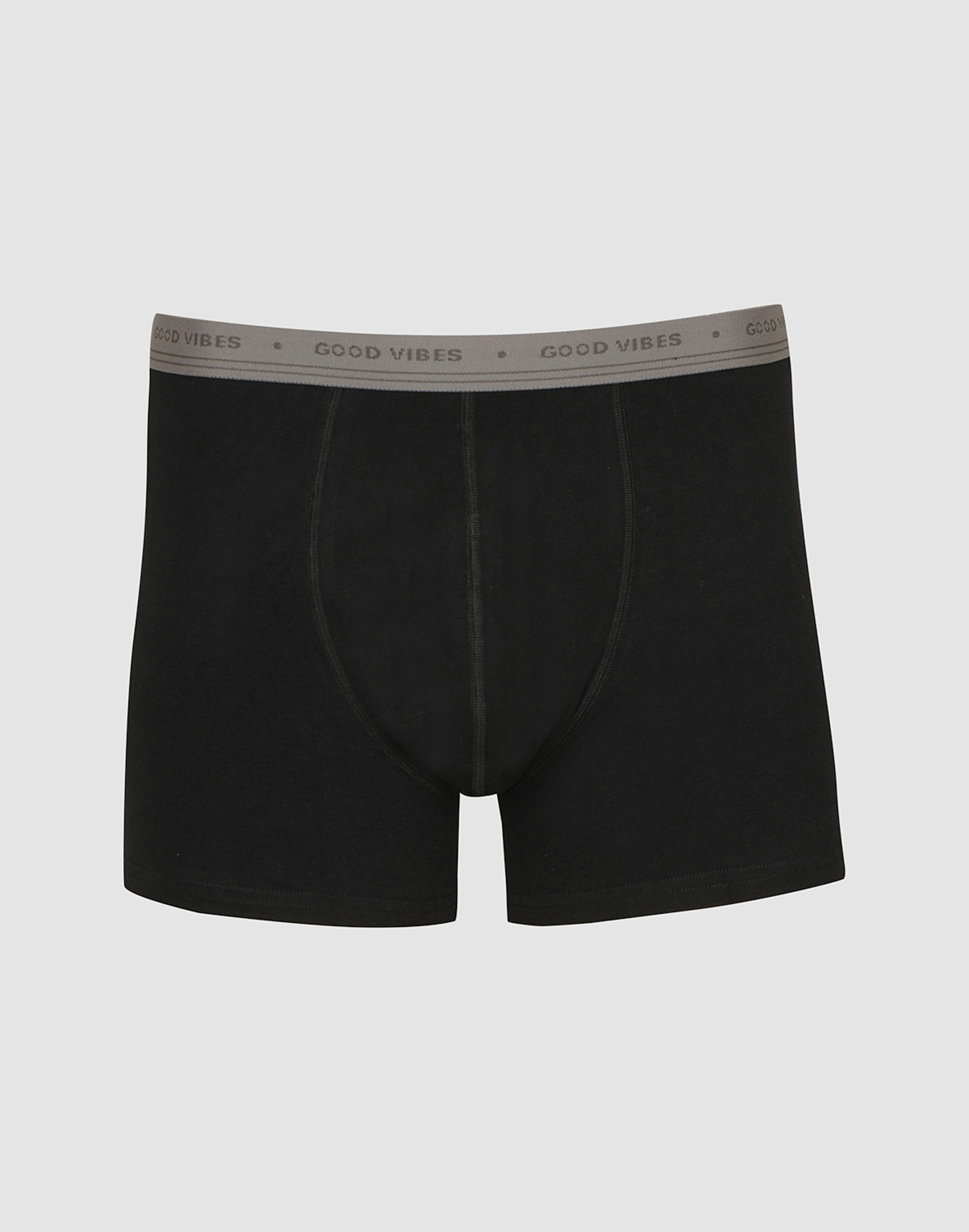 Boksershorts i bomull til herre Mørk grå melert