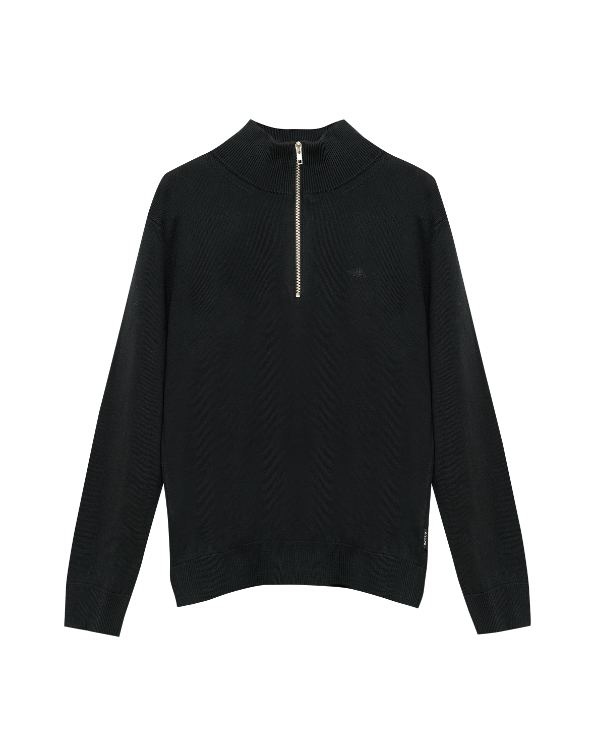 Herrenpullover aus Merinowolle mit halbem Reißverschluss