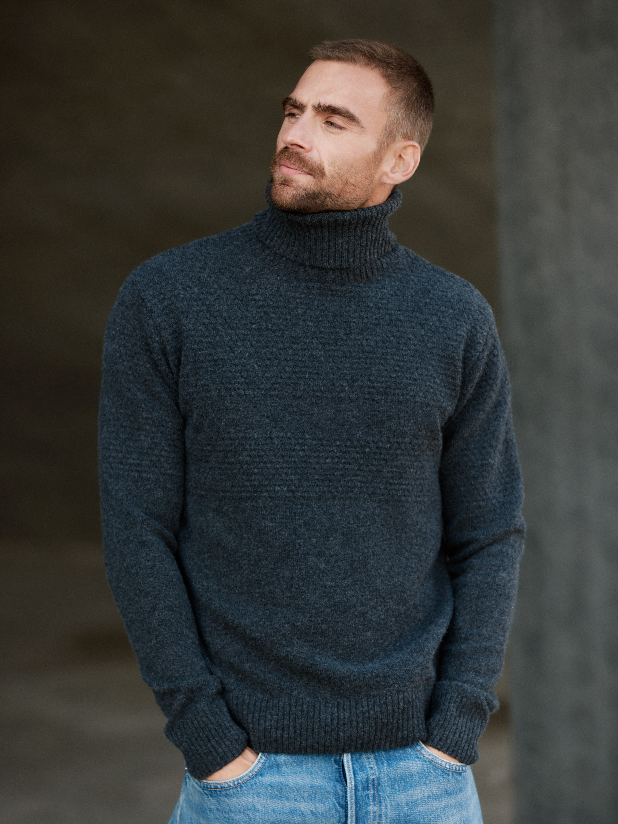 Men's lambswool roll neck sweater - Free shipping - Dilling