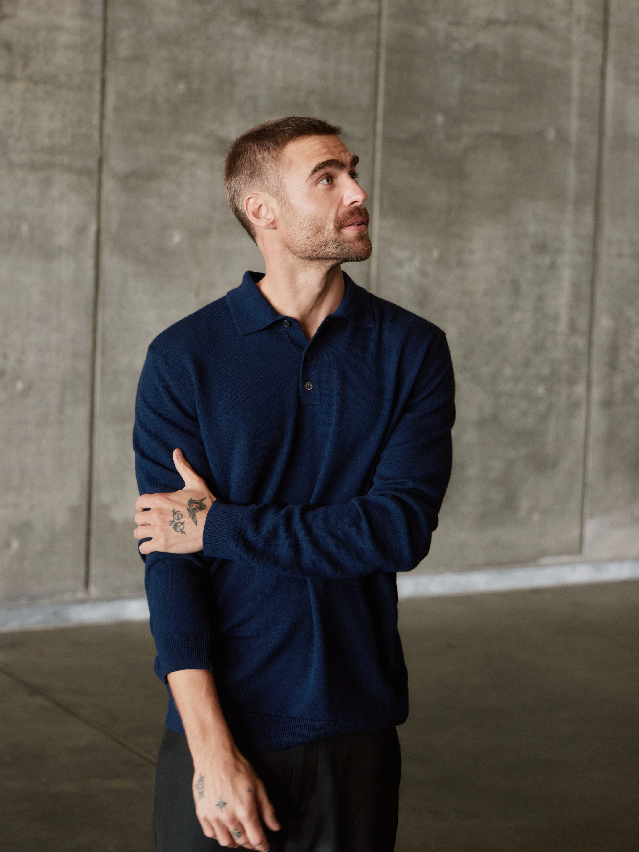 Men's merino wool polo shirt Men's merino wool polo shirt