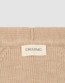 Strikket cardigan i merinoull/alpakka til dame Sand