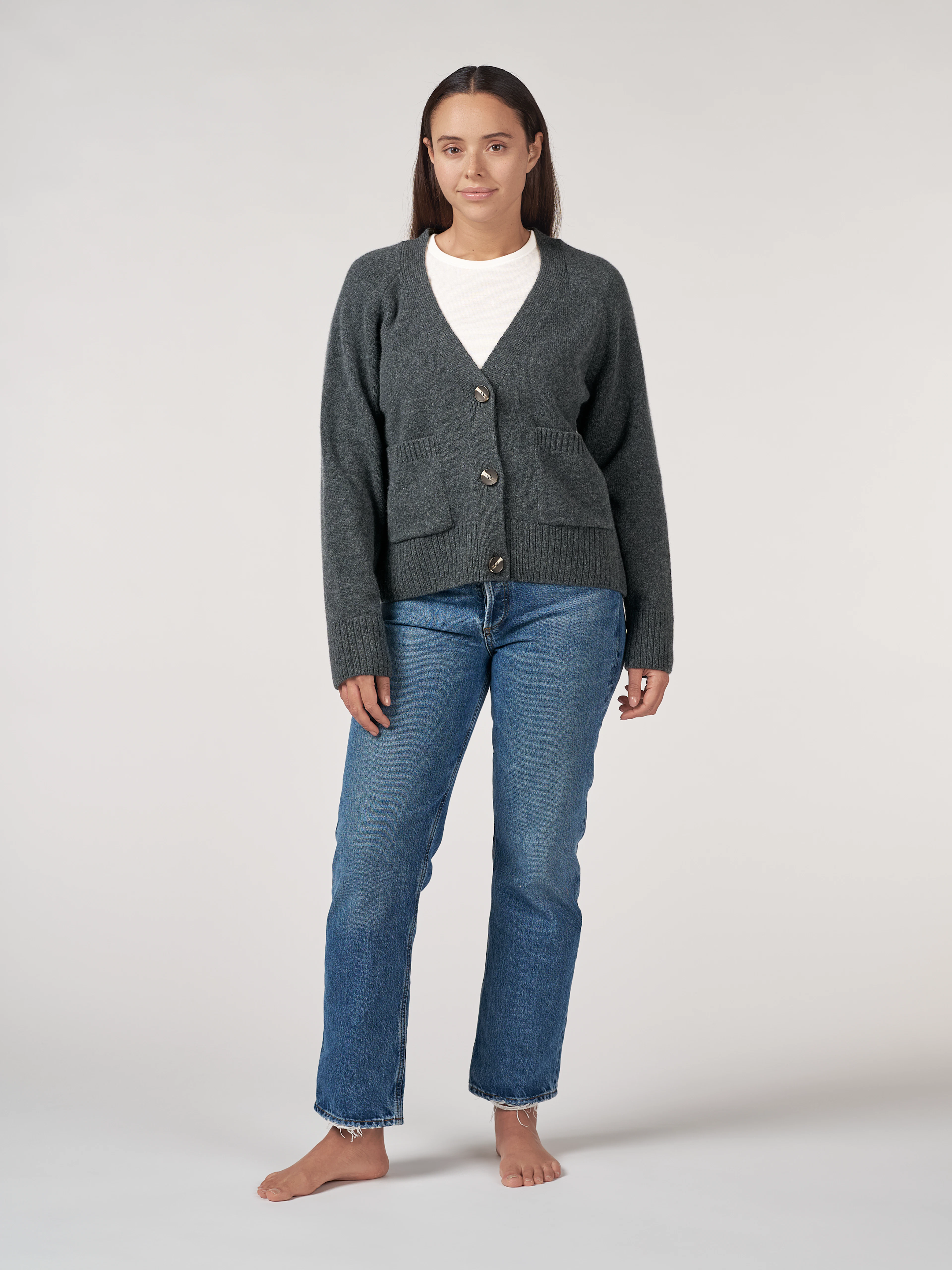 Women's lambswool boxy cardigan - Free shipping - Dilling