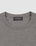 Crew neck i merinould til kvinder Gråmelange