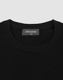 Women's merino wool crew neck Black