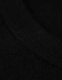 Women's merino wool crew neck Black
