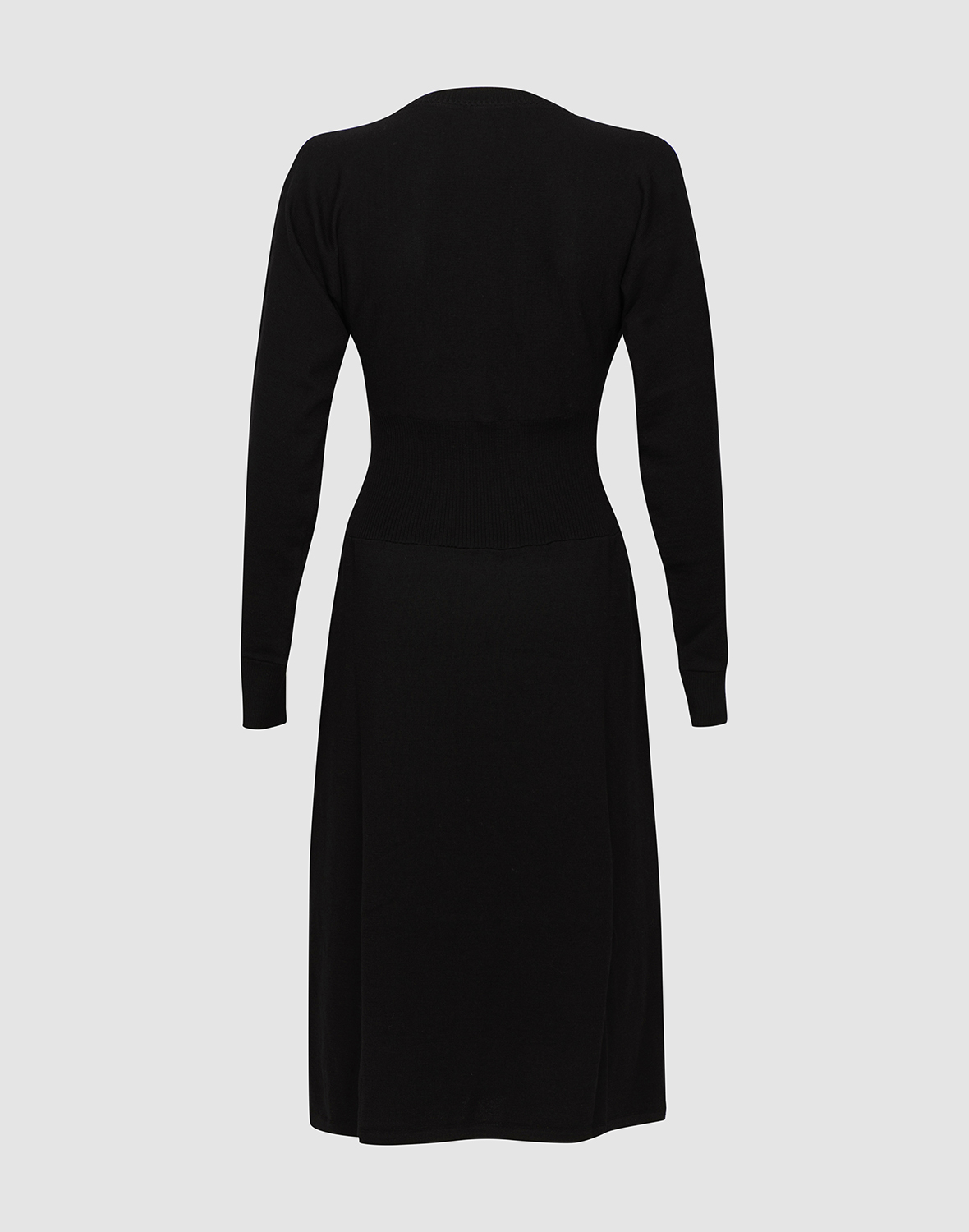 Black wool dress long sleeve hotsell