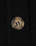 Kort cardigan i merinoull for damer Svart