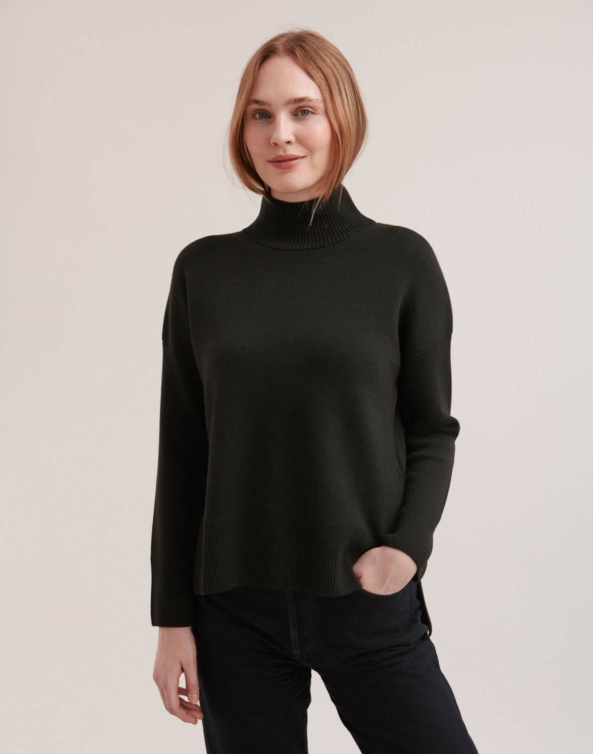 Merino wool high neck sweater hotsell