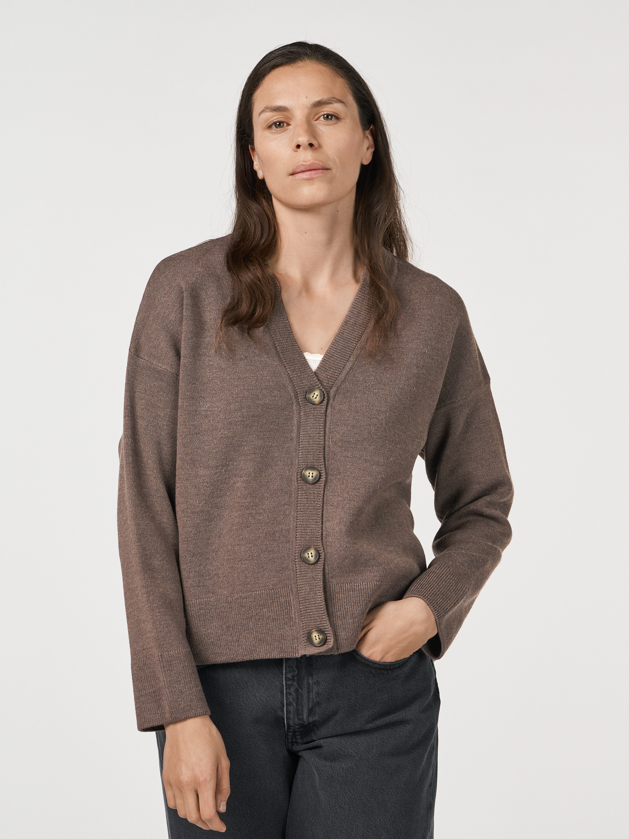 Cardigan med løs passform 2