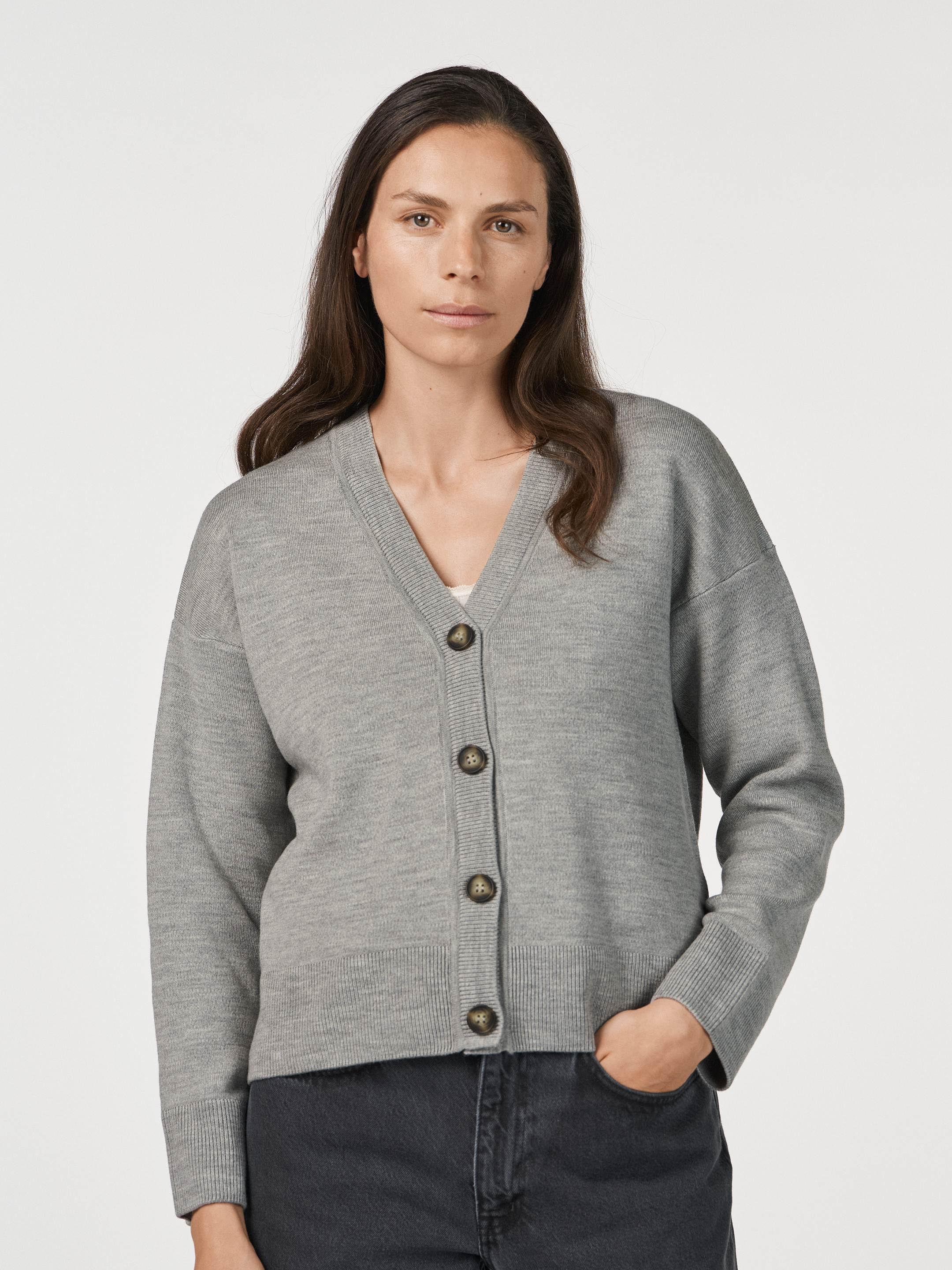 Cardigan med løs passform 2