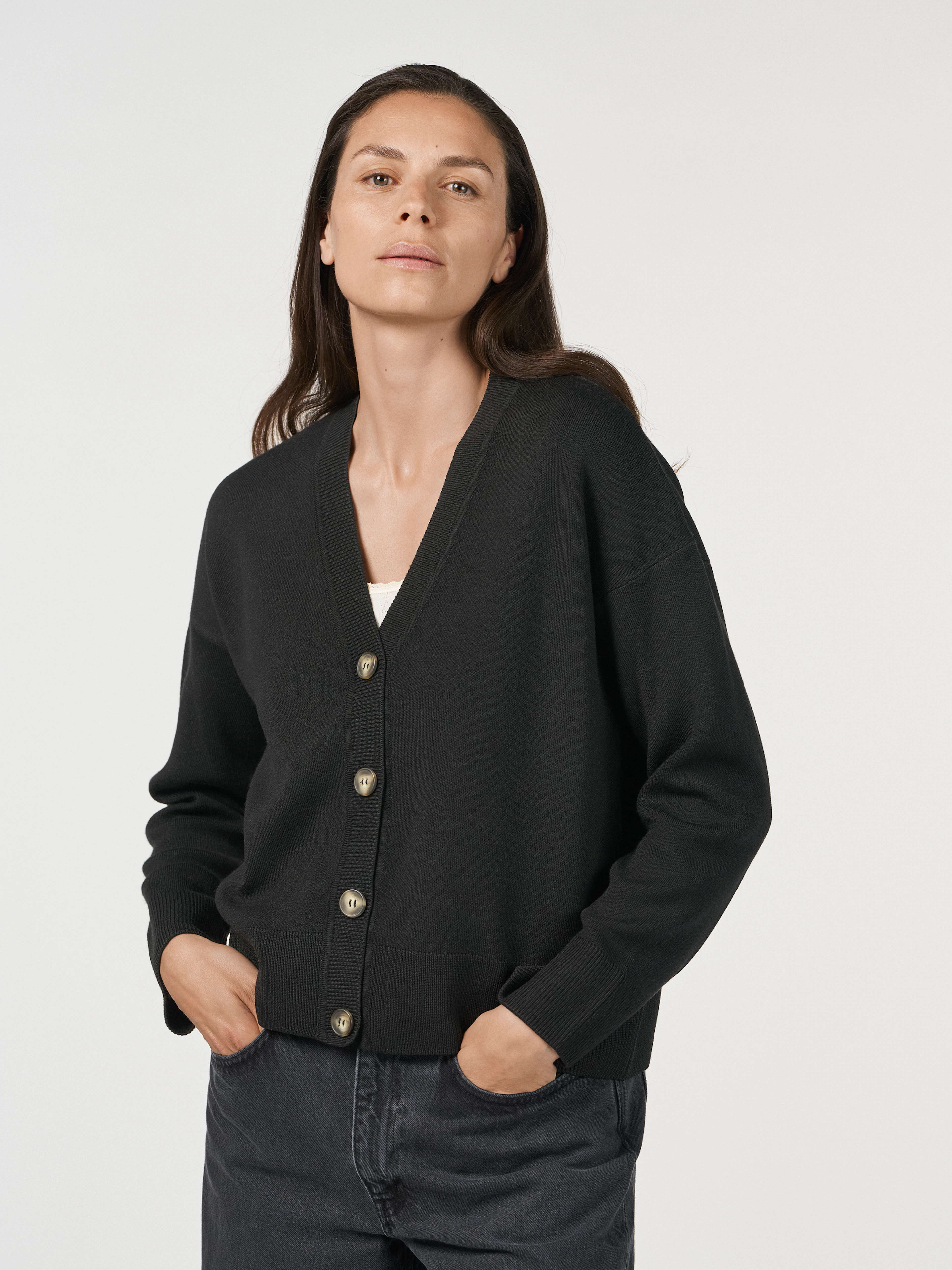 Women's merino wool short cardigan - Free shipping - Dilling