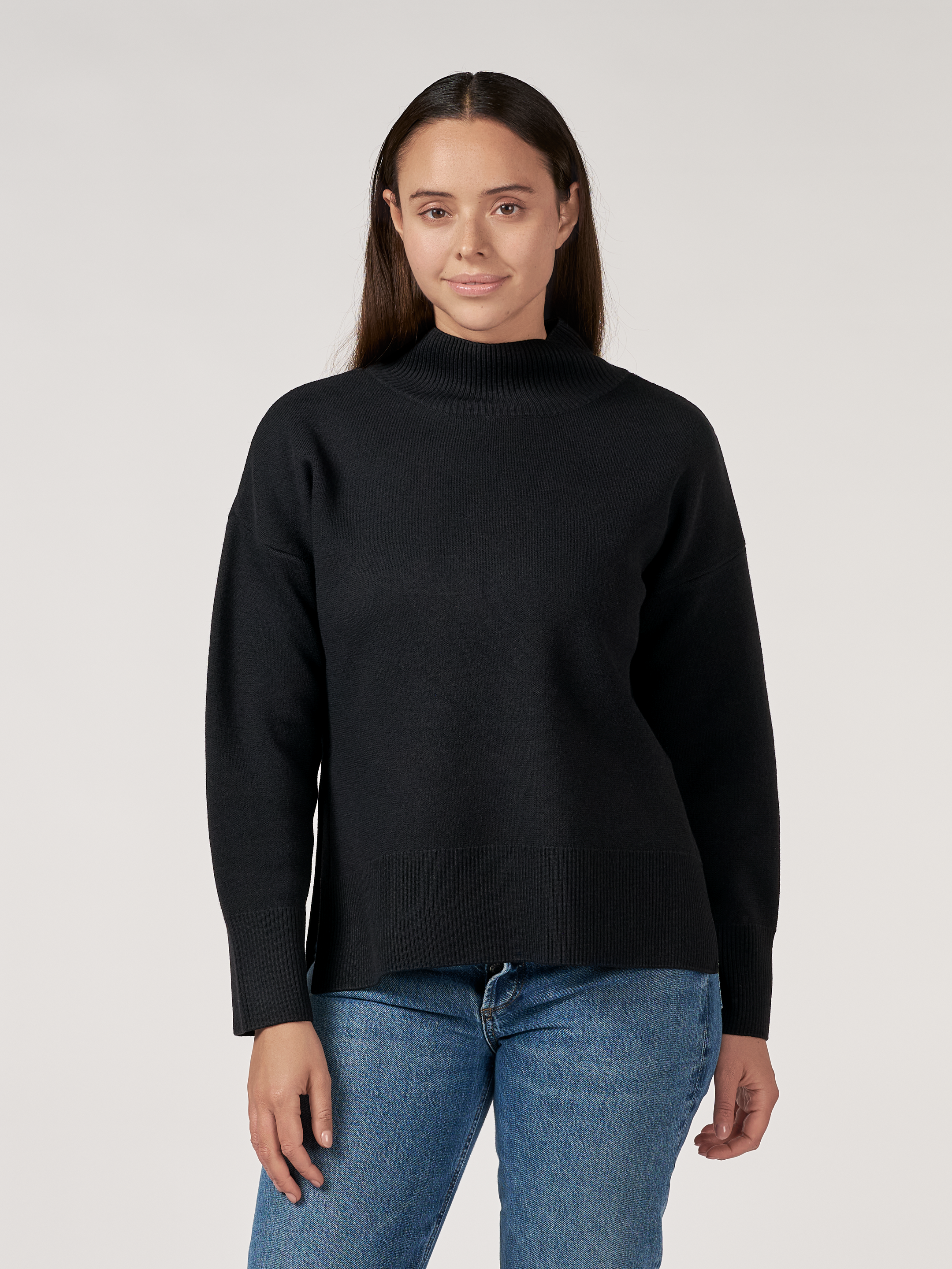 Women's merino wool high neck sweater - Free shipping - Dilling