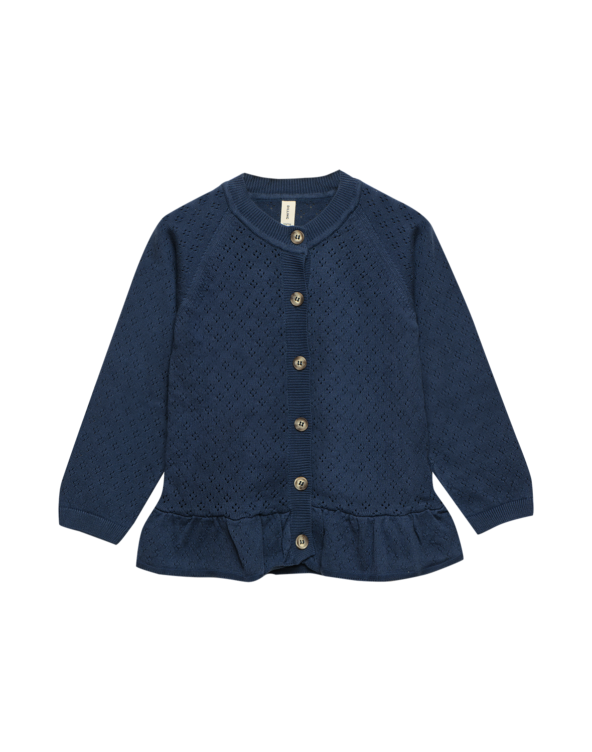 Cardigan med rysjer