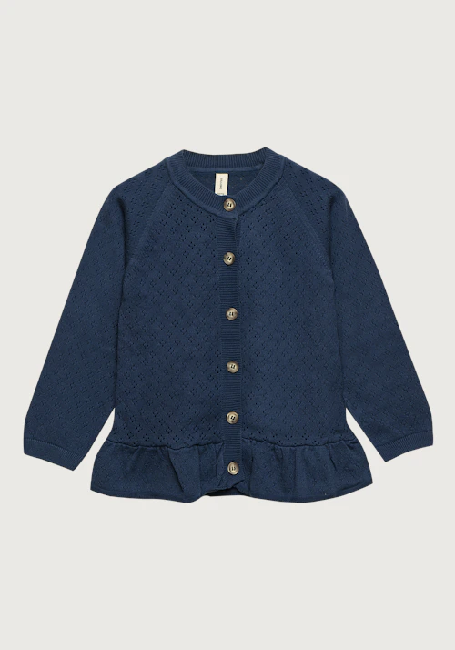 Cardigan med rysjer