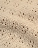 Hullstrikket bomullsvest til barn Beige