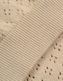Hullstrikket bomullsvest til barn Beige