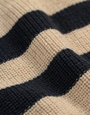 Strikkegenser i bomull til barn Beige/marineblå